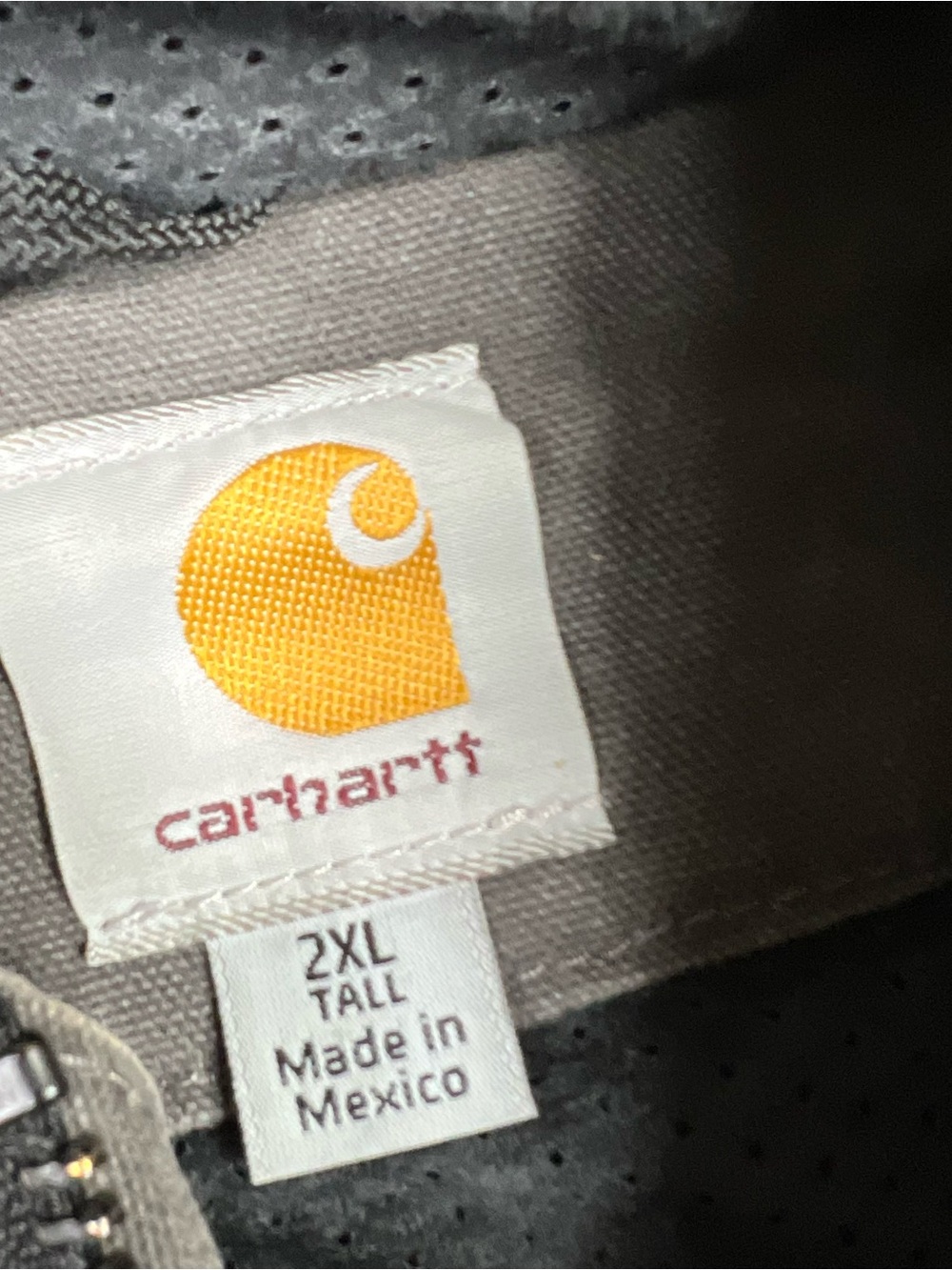 Carhartt Washed Duck Insulated Active Jacket (J130 / 104050) ) Gray Hooded - Picture 4 of 4